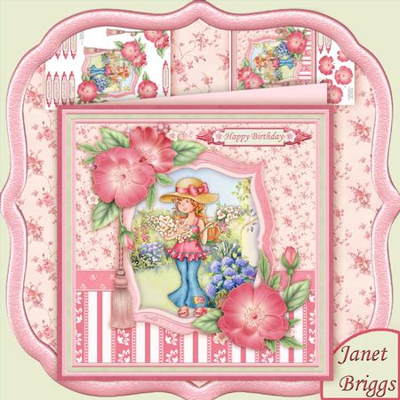 Flower Girl 8x8 Mini Kit & Decoupage