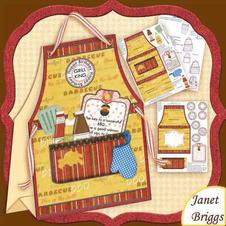 Bbq Apron for Men Tent Card Mini Kit
