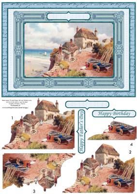 Cliff Top View Card Topper & Easy Cut Decoupage