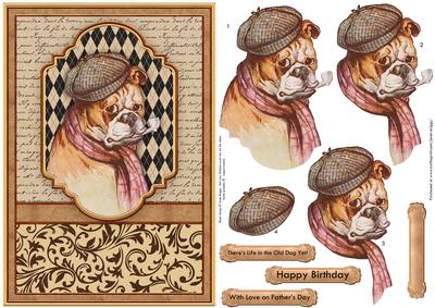 Life in the Old Dog Yet Card Topper & Decoupage