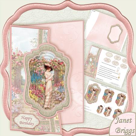 Lady in Cottage Garden Curved Over Side Mini Kit & Pyramage