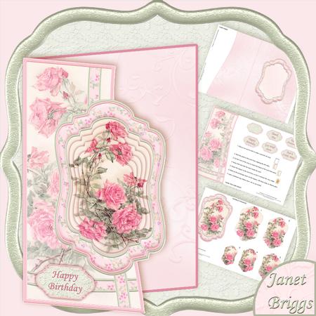 Pink Roses Curved Over Side Mini Kit & Pyramage