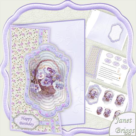 Pansy Basket Curved Over Side Mini Kit & Pyramage