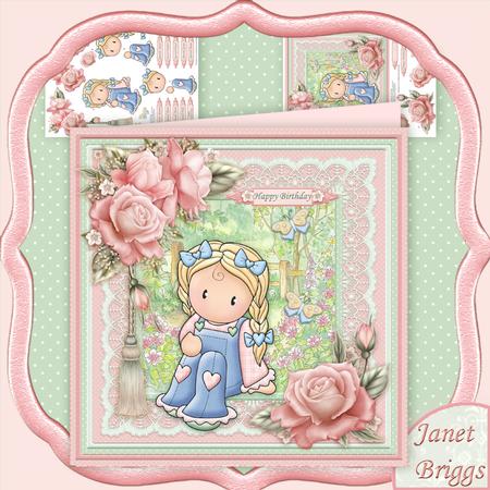 Chloe Sitting in the Woods 8x8 Mini Kit & Decoupage