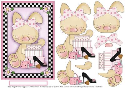 Chic Bunny Topper & Decoupage