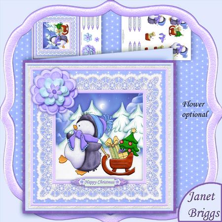 Christmas Percy's Present 8x8 Mini Kit & Decoupage