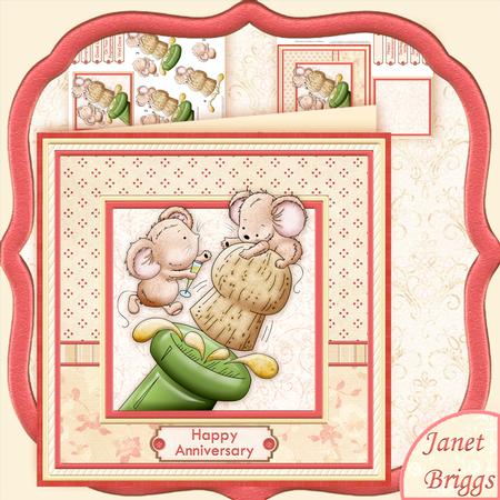 Celebration Mice 7x7 Mini Kit & Decoupage