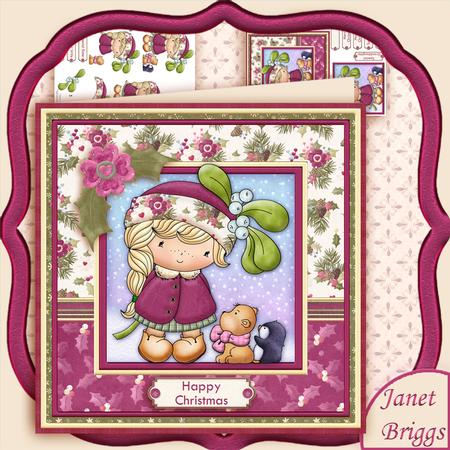 Izzy's Mistletoe Kisses 7x7 Mini Kit & Decoupage