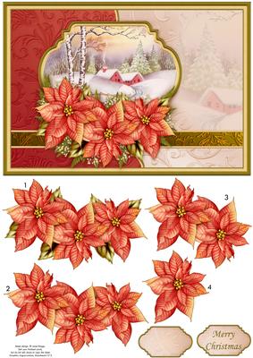Cosy Hamlet at Christmas Card Topper & Decoupage