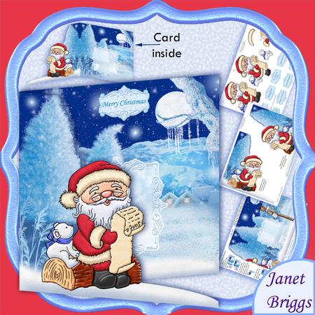 Letter to Santa Christmas Shaped Card Kit & Decoupage