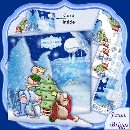 Reach for the Star Christmas Shaped Card Kit & Decoupage