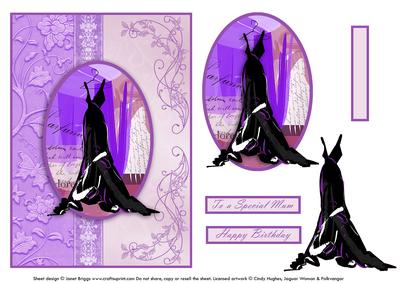 Little Black Dress Card Front & Topper