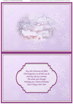 Christmas Insert & Verse for Winter Village Plum Poinsettia