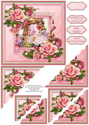 Birthday Wishing Well Floral Corner Stacker