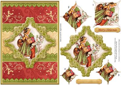 Ready for Christmas Card Topper & Diamond Pyramage