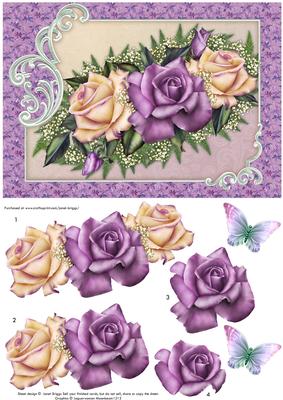 Heritage Roses Card Topper & Decoupage