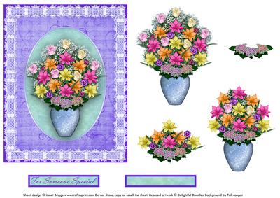 Vase of Flowers Topper & Decoupage