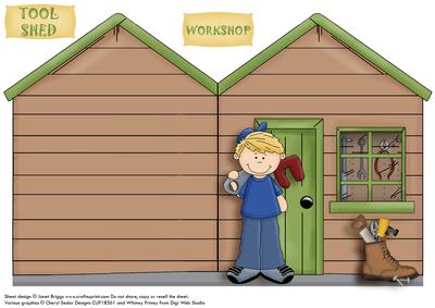 Shed or Tool / Workshop Shape Card Part 1
