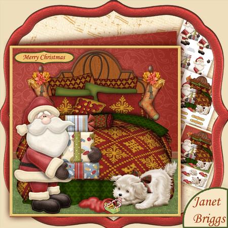 Christmas Eve Delivery Card Topper & Decoupage Kit