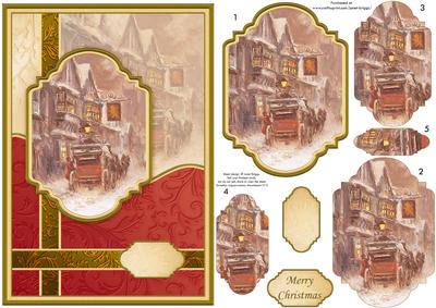 Christmas Trip to the Pub Card Topper & Pyramage