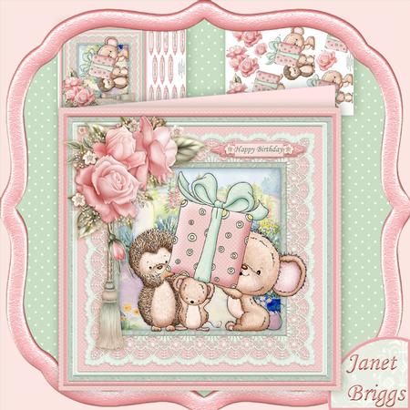 A Little Something Birthday Card Topper & Decoupage Mini Kit