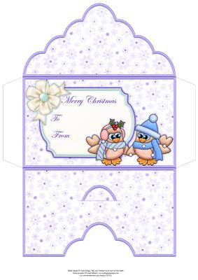 Robin Couple Christmas Money Wallet Envelope