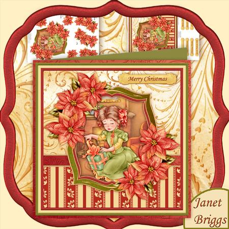 Victorian Christmas Gift Mini Kit with Decoupage
