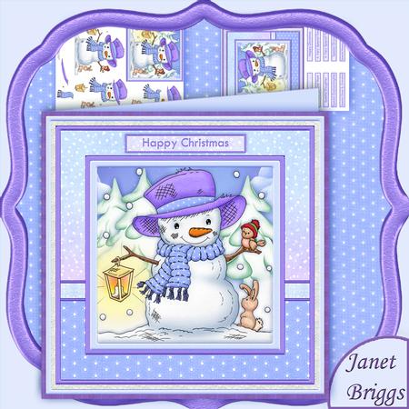 Snowman and Pals Mini Kit with Decoupage