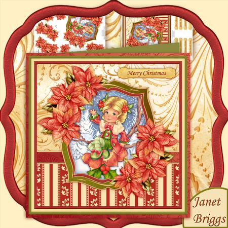 Winter Hazel Christmas 8x8 Mini Kit with Decoupage