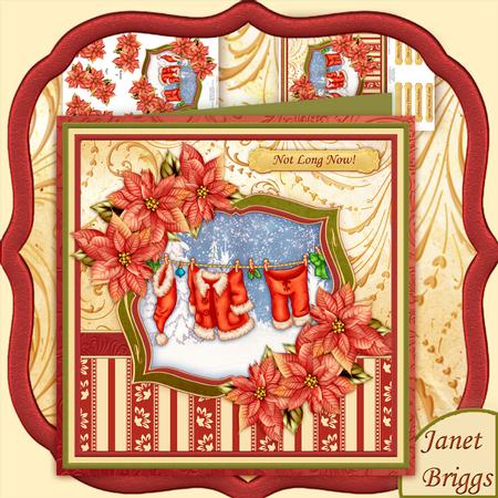 Not Long Now Christmas 8x8 Mini Kit with Decoupage