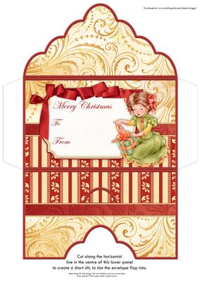 Victorian Christmas Gift Christmas Money Wallet Envelope