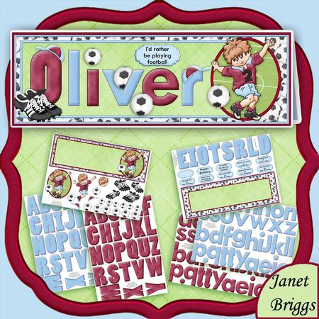 Create Any Name Football Card Kit Claret & Blue