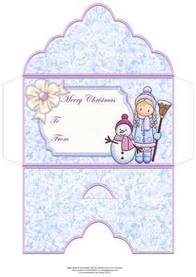 Chloe & Snowman Christmas Money Wallet Envelope