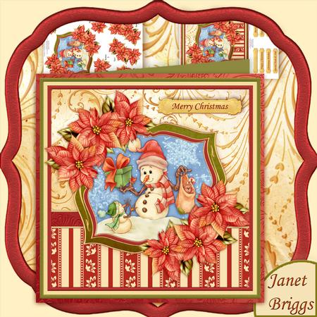 Snowman Gifts Christmas 8x8 Mini Kit & Decoupage