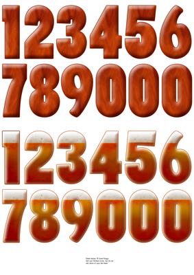Age Numbers for Create Any Name Beer at the Pub Kit