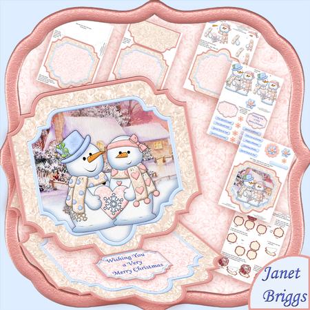 Chilly in Love Christmas Large Easel Card Kit 7.5"