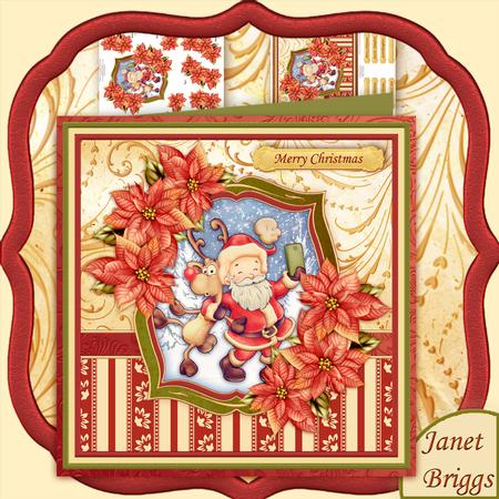 Santa Selfie Christmas 8x8 Mini Kit & Decoupage