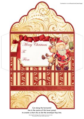 Christmas Money Wallet Santa Selfie