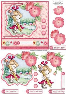 Just a Little Note Card Topper & Decoupage