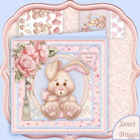 Some Bunny Loves You 8x8 Mini Kit & Decoupage