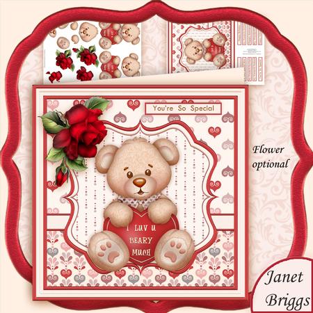 Luv U Beary Much 8x8 Mini Kit & Decoupage