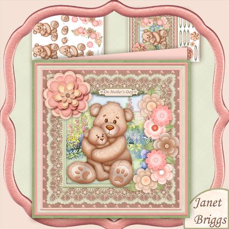 Mummy Hugs 8x8 Card Topper & Decoupage