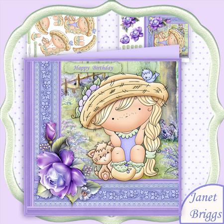 Izzy's Little Bird Female Birthday Mini Kit & Decoupage