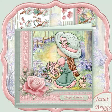 Izzy's Stroll 7.5 Card Topper & Decoupage