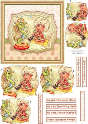 You Charm the Pants Off Me Card Topper & Decoupage