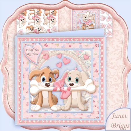 Woof You Big Time 8x8 Mini Kit & Decoupage