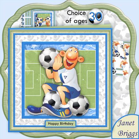 Football Fanatic 8x8 Mini Kit & Decoupage for Men
