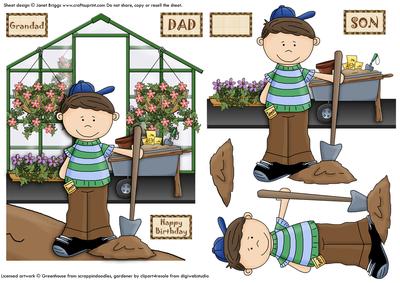 Greenhouse Gardener Shape Card Part 2