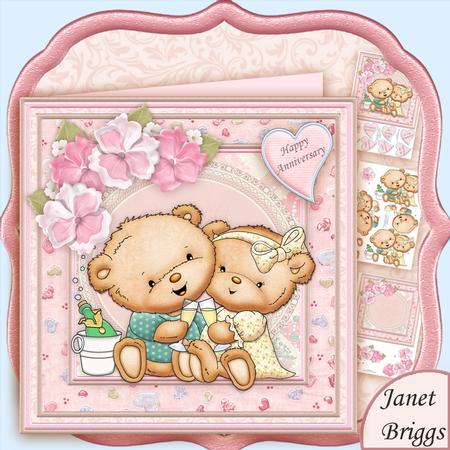 Drinky Paws 8x8 Wedding Anniversary Mini Kit & Decoupage