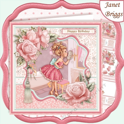 Pretty in Pink 8x8 Mini Kit & Decoupage